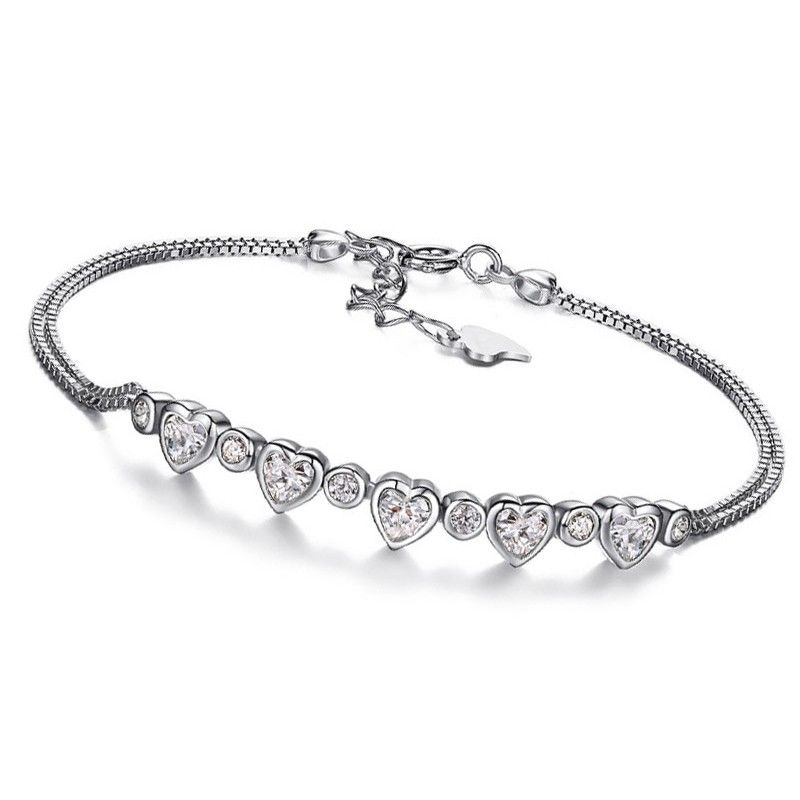 Bracelet En Argent Sterling 925 Avec Affinité Mutuelle Et Simplicité Élégante