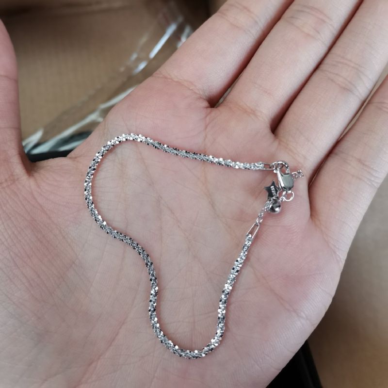 Bracelet À Chaîne Simple Pour Femme En Argent Sterling 925