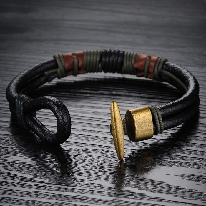 Bracelet En Cuir Pour Homme Best Seller Vintage Bracelet