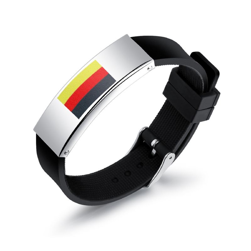 Bracelet Pour Homme En Silicone De La Personnalité Du Pays De Football De La Coupe Du Monde