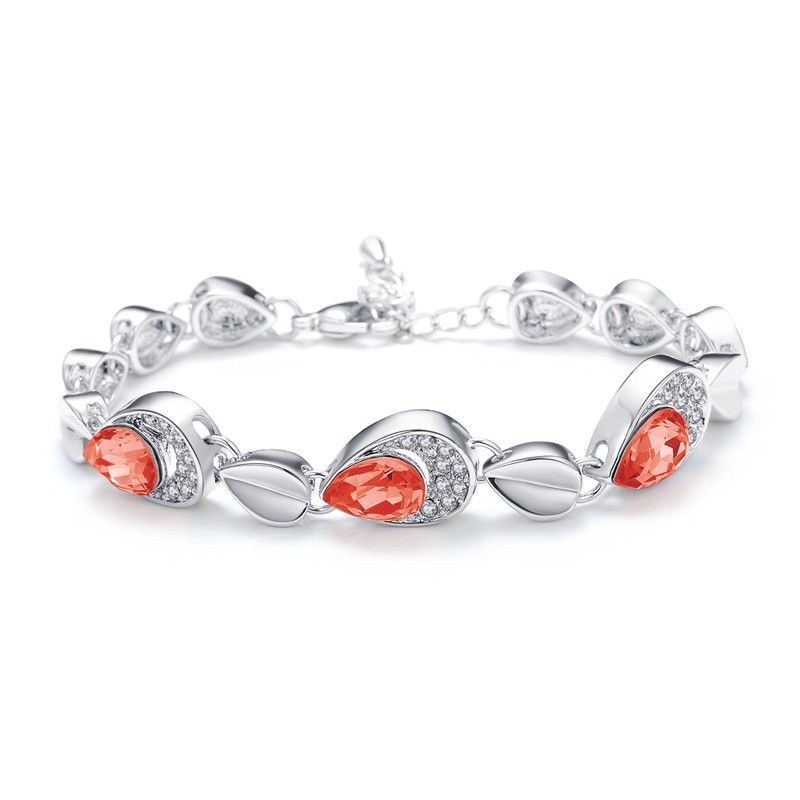 Bracelet De Mode En Cristal De Mosaïque D'alliage De Simplicité Étincelante Exquise