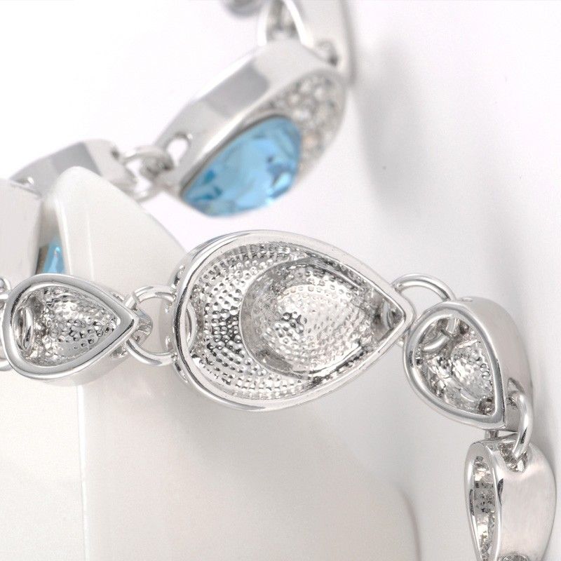 Bracelet De Mode En Cristal De Mosaïque D'alliage De Simplicité Étincelante Exquise