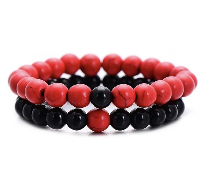 Bracelets De Distance Rouge Cramoisi