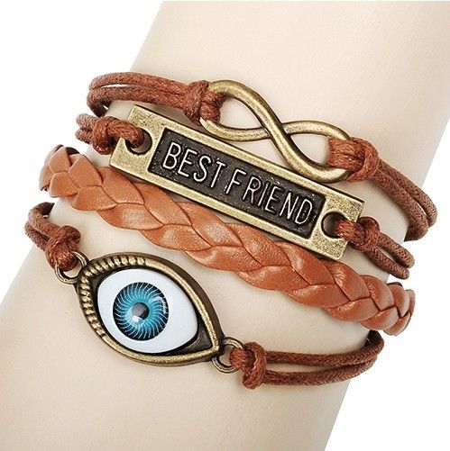 Evil Eye "have Mutual Affinity" Nouveau Bracelet Rétro Mode