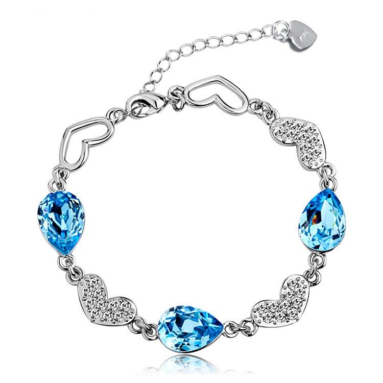 Nouveau Bracelet De Femme Sorcier Bleu En Mosaïque Gracieuse Et Élégante À La Main