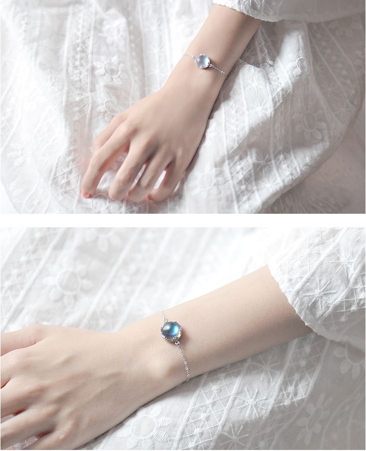 Original Aurora Forest Simple Bracelet En Argent Sterling Cristal