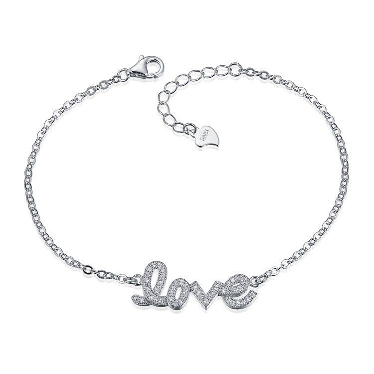 Personnalité Créative De La Mode "forever Love" S925 Bracelet En Argent