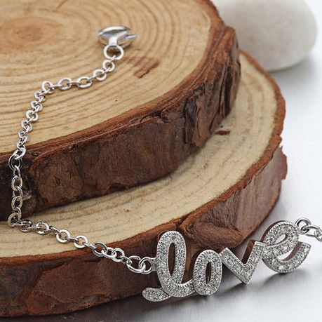 Personnalité Créative De La Mode "forever Love" S925 Bracelet En Argent